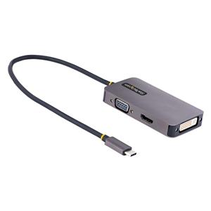 StarTech.com 118-USBC-HDMI-VGADVI adattatore grafico USB 3840 x 2160 Pixel Grigio