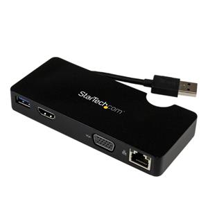 StarTech.com USB3SMDOCKHV replicatore di porte e docking station per laptop Cablato USB 3.2 Gen 1 (3.1 Gen 1) Type-A Nero