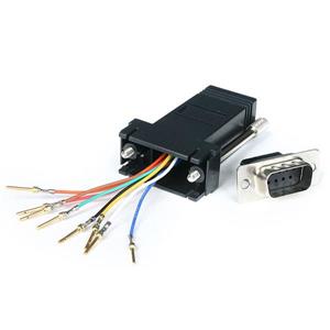 StarTech.com GC98MF adattatore per inversione del genere dei cavi DB-9 RJ-45 Nero