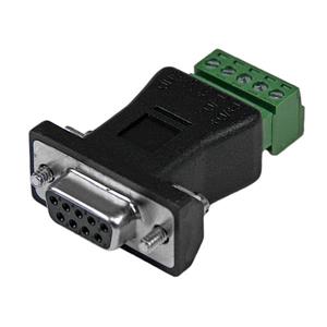 StarTech.com RS422 RS485 Serial DB9 -> Terminal Block Adapter Nero