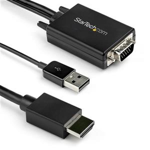 StarTech.com VGA2HDMM3M cavo e adattatore video 3,048 m USB Type-A + VGA (D-Sub) HDMI tipo A (Standard) Nero