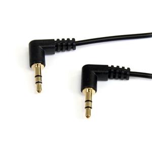 StarTech.com 0.3m Angle M/M cavo audio 0,3 m 3.5mm Nero