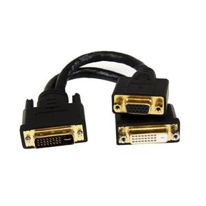 StarTech.com DVI92030202L cavo e adattatore video 0,203 m DVI-D + VGA (D-Sub) Nero