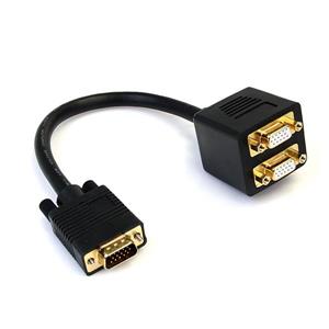 StarTech.com VGASPL1VV cavo VGA 0,3 m VGA (D-Sub) 2 x VGA (D-Sub) Nero