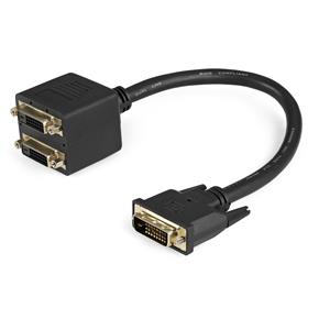 StarTech.com DVISPL1DD cavo DVI 0,3 m 2 x DVI-D Nero