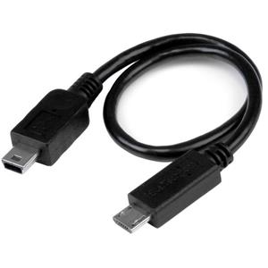 StarTech.com UMUSBOTG8IN cavo USB 0,2 m Mini-USB B Micro-USB B Nero