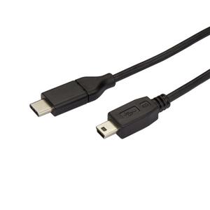 StarTech.com USB2CMB2M cavo USB USB 2.0 USB C Mini-USB B Nero