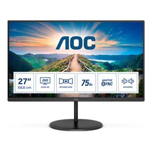 AOC V4 Q27V4EA LED display 68,6 cm (27) 2560 x 1440 Pixel 2K Ultra HD Nero