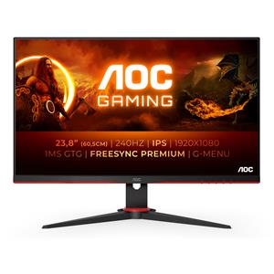 AOC G2 24G2ZE/BK LED display 60,5 cm (23.8) 1920 x 1080 Pixel Full HD Nero, Rosso