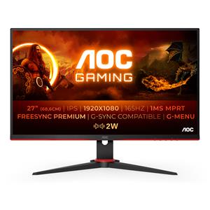 AOC G2 27G2SPAE/BK LED display 68,6 cm (27) 1920 x 1080 Pixel Full HD Nero, Rosso