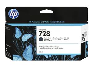 HP 728 130-ML MATTE BLACK DESIGNJET INK CARTRIDGE