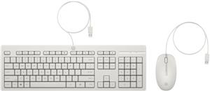 HP 225 Wired Mouse and Keyboard Combo White tastiera Mouse incluso Ufficio USB Bianco