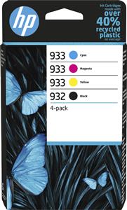 HP 932 Black/933 Cyan/Magenta/Yellow 4-pack Original Inks cartuccia d'inchiostro 4 pz Originale Resa standard