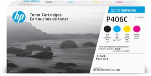 Samsung CLT-P406C 4-pack Cyan/Magenta/Yellow/Black Original Toner Cartridge cartuccia toner 4 pz Originale Nero, Ciano, Magenta, Giallo