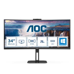 AOC V5 CU34V5CW/BK LED display 86,4 cm (34) 3440 x 1440 Pixel Wide Quad HD Nero