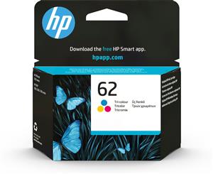 HP 62 Tri-color Original Ink Cartridge cartuccia d'inchiostro 1 pz Resa standard Ciano, Magenta, Giallo