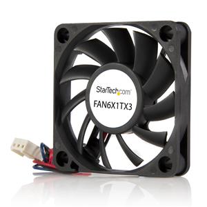 StarTech.com FAN6X1TX3 sistema di raffreddamento per computer Case per computer Ventilatore 6 cm Nero