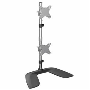 StarTech.com ARMDUOVS supporto da tavolo per Tv a schermo piatto 68,6 cm (27) Nero, Argento Scrivania