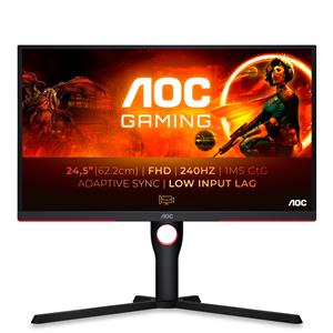 AOC G3 25G3ZM/BK Monitor PC 62,2 cm (24.5) 1920 x 1080 Pixel Full HD Nero, Rosso