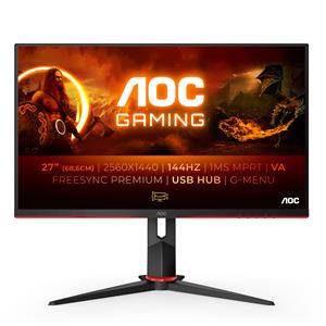 AOC G2 Q27G2U/BK Monitor PC 68,6 cm (27) 2560 x 1440 Pixel Quad HD LED Nero, Rosso