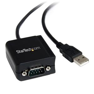 StarTech.com ICUSB2321FIS adattatore per inversione del genere dei cavi DB-9 USB A Nero