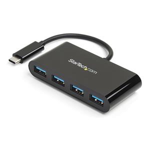 StarTech.com HB30C4AB hub di interfaccia USB 3.2 Gen 1 (3.1 Gen 1) Type-C 5000 Mbit/s Nero