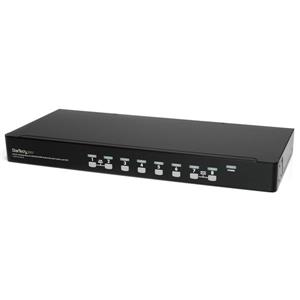 StarTech.com SV831DUSBUK switch per keyboard-video-mouse (kvm) Montaggio rack Nero