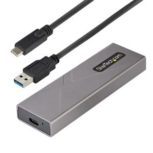 StarTech.com M2-USB-C-NVME-SATA contenitore di unità di archiviazione Box esterno SSD Grigio