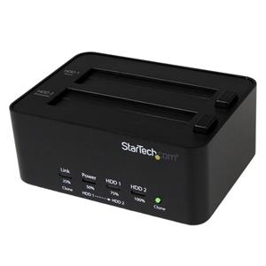 StarTech.com SATDOCK2REU3 duplicatore multimediale Duplicatore HDD/SSD 1 copie Nero