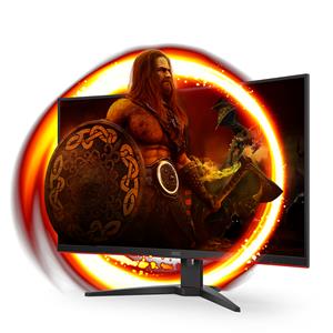 AOC G2 C32G2ZE/BK Monitor PC 80 cm (31.5) 1920 x 1080 Pixel Full HD LED Nero, Rosso