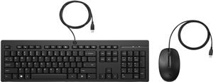 HP 225 Wired Mouse and Keyboard Combo tastiera Mouse incluso USB Nero