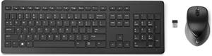 HP Wireless Rechargeable 950MK Mouse and Keyboard tastiera Mouse incluso Ufficio RF Wireless Nero