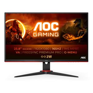 AOC 24G2SAE/BK Monitor PC 60,5 cm (23.8) 1920 x 1080 Pixel Full HD Nero, Rosso