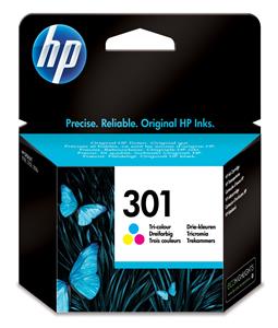 HP 301 Tri-color Original Ink Cartridge cartuccia d'inchiostro 1 pz Resa standard Ciano, Magenta, Giallo