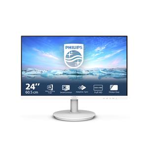 Philips V Line 241V8AW/00 LED display 60,5 cm (23.8) 1920 x 1080 Pixel Full HD LCD Bianco