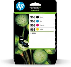 HP 963 4-pack Black/Cyan/Magenta/Yellow Original Ink Cartridges cartuccia d'inchiostro 5 pz Originale