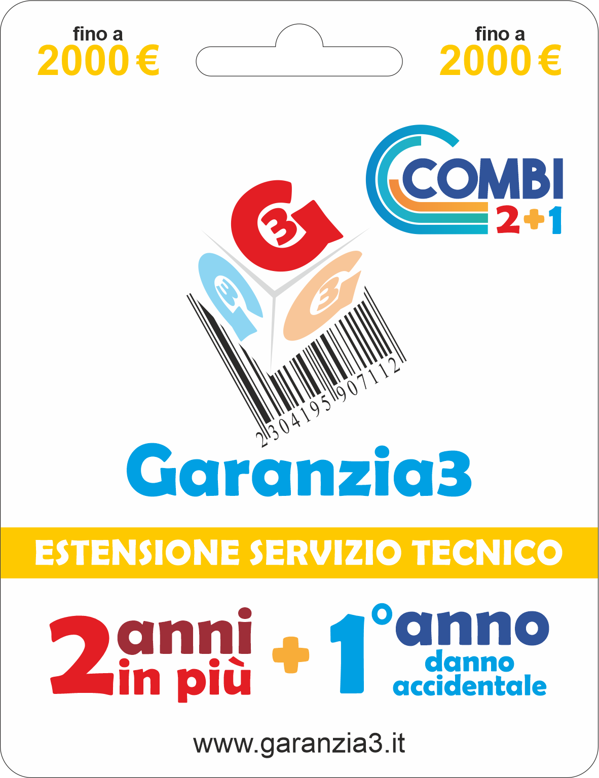 Garanzia3 - Garanzia Combo 2+1 Massimale 2000€